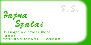 hajna szalai business card